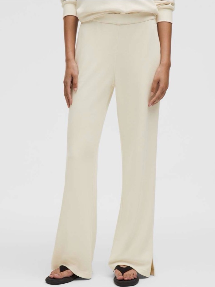 Lululemon Athletica Softstreme Wide Leg Pant *Pique Light Ivory Xs
